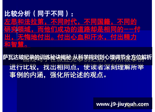 萨瓦达破纪录的训练秘诀揭秘 从科学规划到心理调节全方位解析